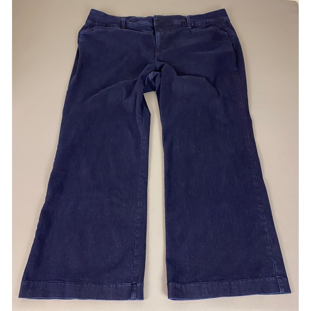 Studio by Torrid Trouser Boot Pants Womens Plus Size 24R Dark Wash Blue Stretch